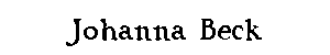 Johanna Beck